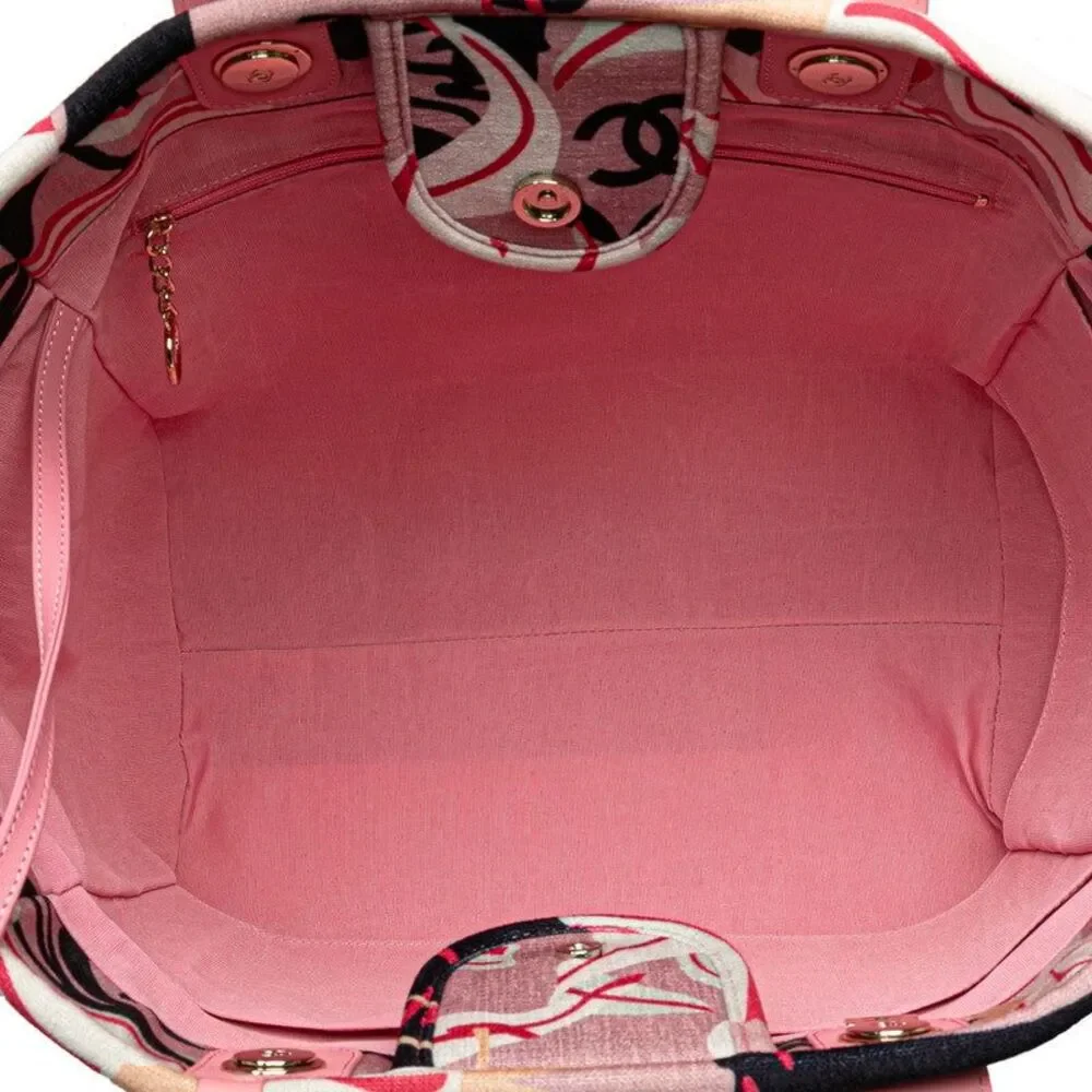 Chanel Deauville Velour Leather 2way bag